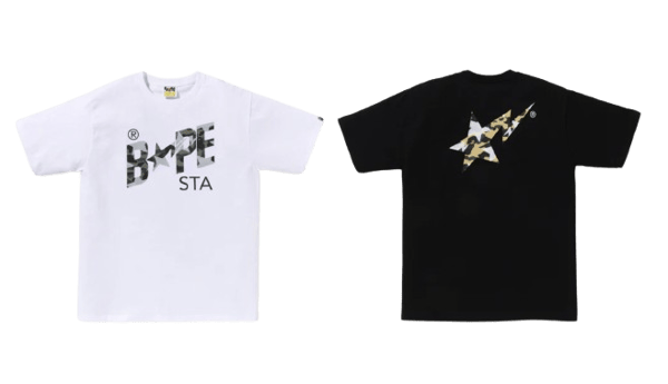 STA OVER PRINT 1ST CAMO BAPE STA TEE